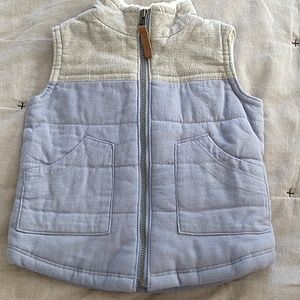 Carter's block color vest with collar fleece